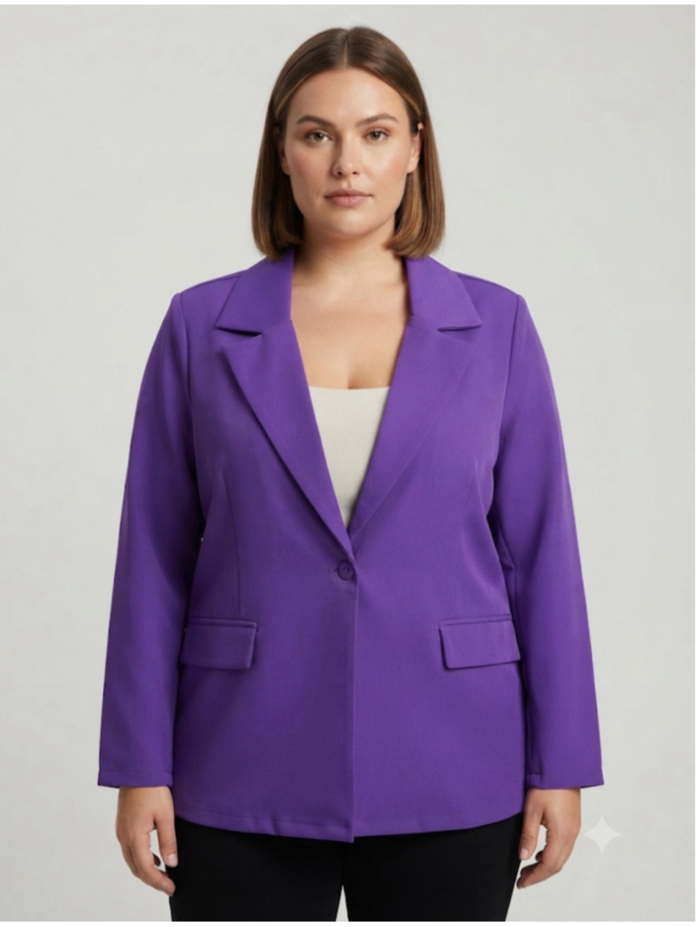 LOVE 83 Purple Blazer Jacket Size XL